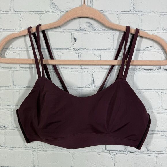 Lululemon Like a Could Bra B/C Women Size 4 Burgundy Sport Low Support Athletic - Picture 1 of 8